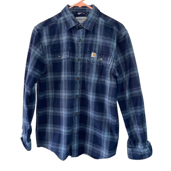 Carhartt Mens Shirt Size Small Blue Original Fit Long Sleeve Button Down - Picture 7 of 9